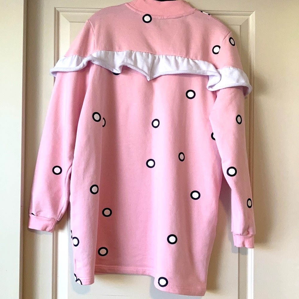 Lazy Oaf Os Pink With Polka Dot, Ruffle Jumper Ov… - image 3